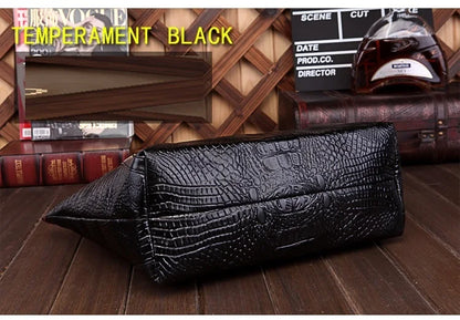 Crocodile Grain PU Leather Women Handbags Large Capacity Female Big Totes Woman Shoulder Bags Shopping Bag Bolsa Feminina