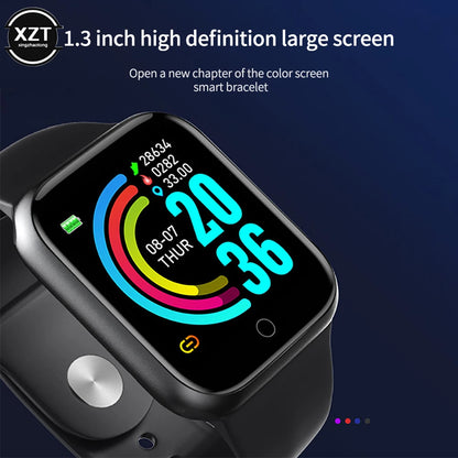 Y68 Color Screen Pedometers Sport Watches Bracelets D20 Heart Rate Blood Pressure Fitness Smart Wristband For Children Men Women