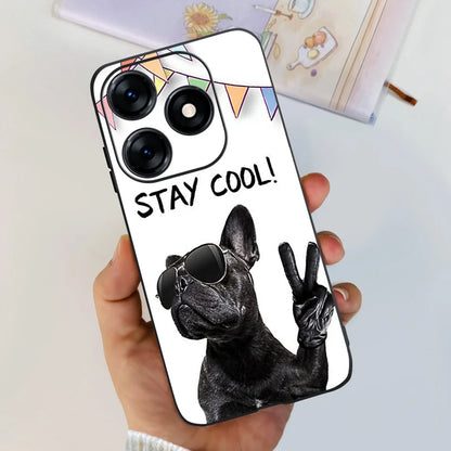 Phone Case For Tecno Spark 10 10C 2023 Fashion Flower Cat Butterfly Soft Silicone TPU Cases For Tecno Spark10 Spark10c KI5q KI5k