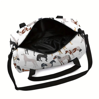 animal horse panda cat dog 3D Printed Large Capacity Travel Bags Barrel Shape Crossbody Bag Outdoor Sports Bags Gym Yoga Bag