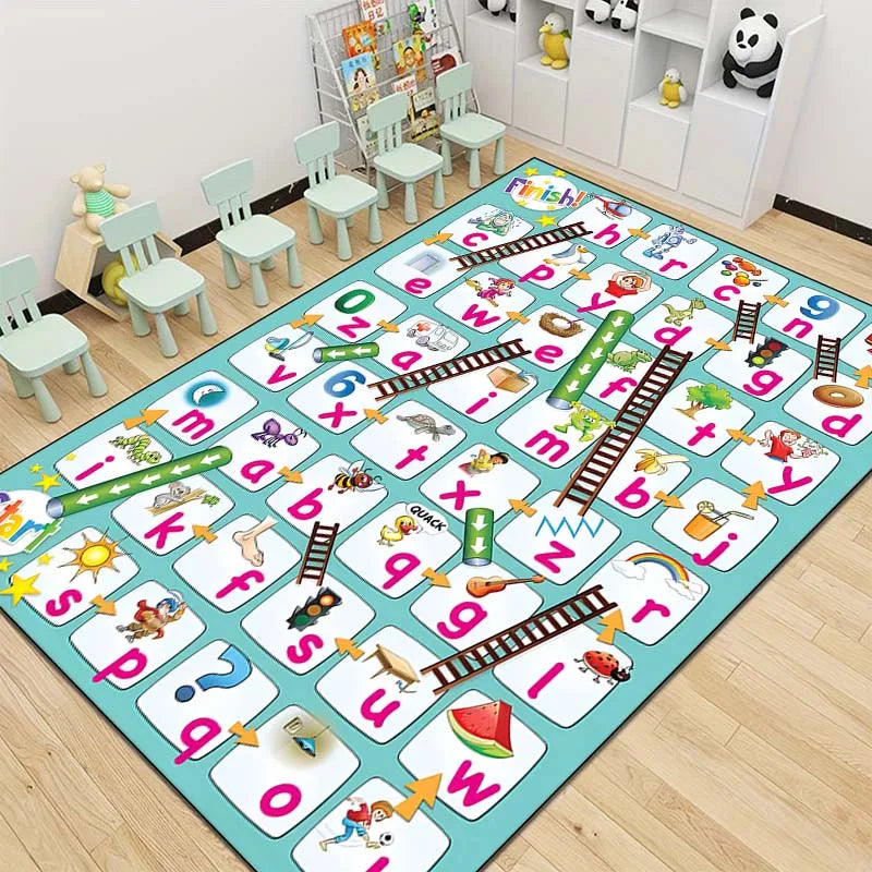 15 Size Snakes and Ladders Game Pattern Rug Carpets for Bedroom Living Room Mat Creative Door Mat Dressing Room Rugs Play Mats