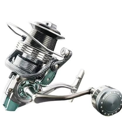 Diao De Lai Spinning Fishing Reel Opt 5000 12000 Full Metal Snake Pattern Long Cast Anchor Fishing Line Reel For Adult Anglers