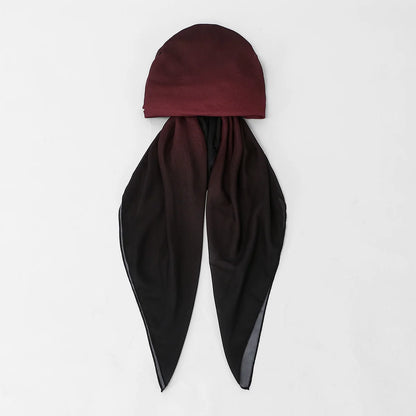 New Muslim Instant Hijab Scarf Print Turban Thick Hair Bonnet Night Cap Turban For Sleeping Elastic Hair Satin Bonnet For Sleep