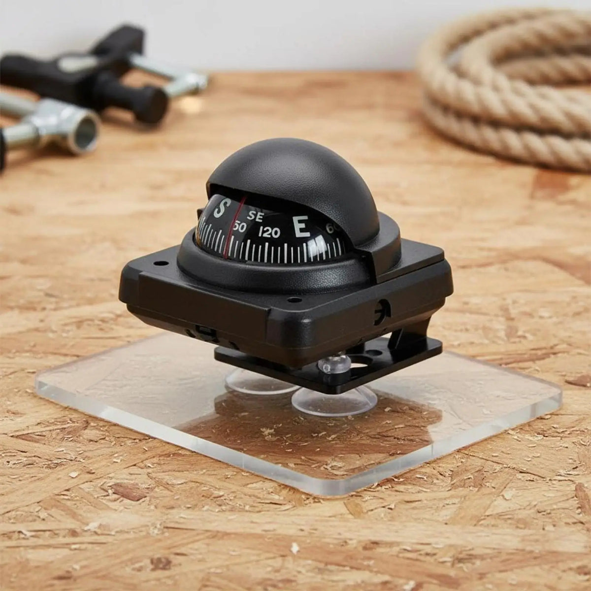 Vehicle Marine Compass ABS Magnetic Mount Car Dashboard Compass for Boat Vehicle Navigation and Sailing