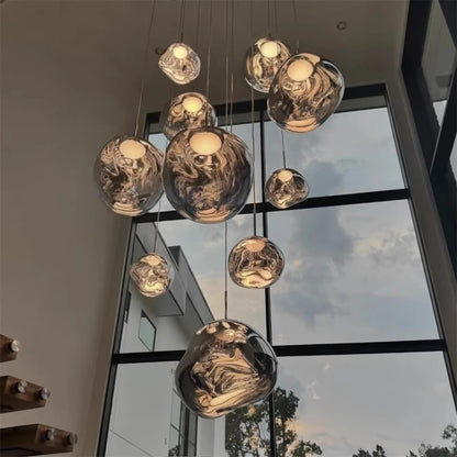 Original Lava Lamp Acrylic Pendant Lights LED Ceiling Pendant Lamp Duplex Staircase Villa Home Decor Lighting Fixtures Luminarie