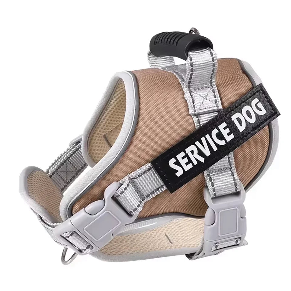 Adjustable Walking Dog Harness, Handle & Leash, No Pull Reflective Pet Vest, Soft Breathable Mesh, Suitable for Small & Big Dogs