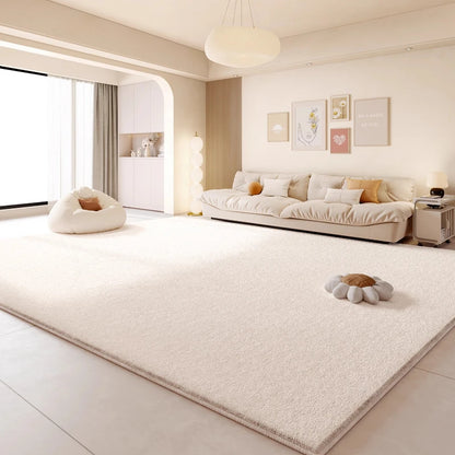 Cream Style Living Room Decoration Rug Light Luxury Rugs for Bedroom Fluffy Soft Cloakroom Carpet Household Washable Floor Mat