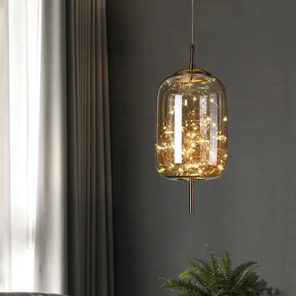 Modern Led Pendant Lamp Glass Ceiling Hanging Lights Fixture Luminaire Chandeliers Lustres Suspension Luminaire Bedroom Decor