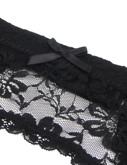 Comeondear Black Stocking Belt High Waist Big Size 5XL Panty Suspenders Lace Elastic Strappy Garter Lingerie Suits Erotic Briefs