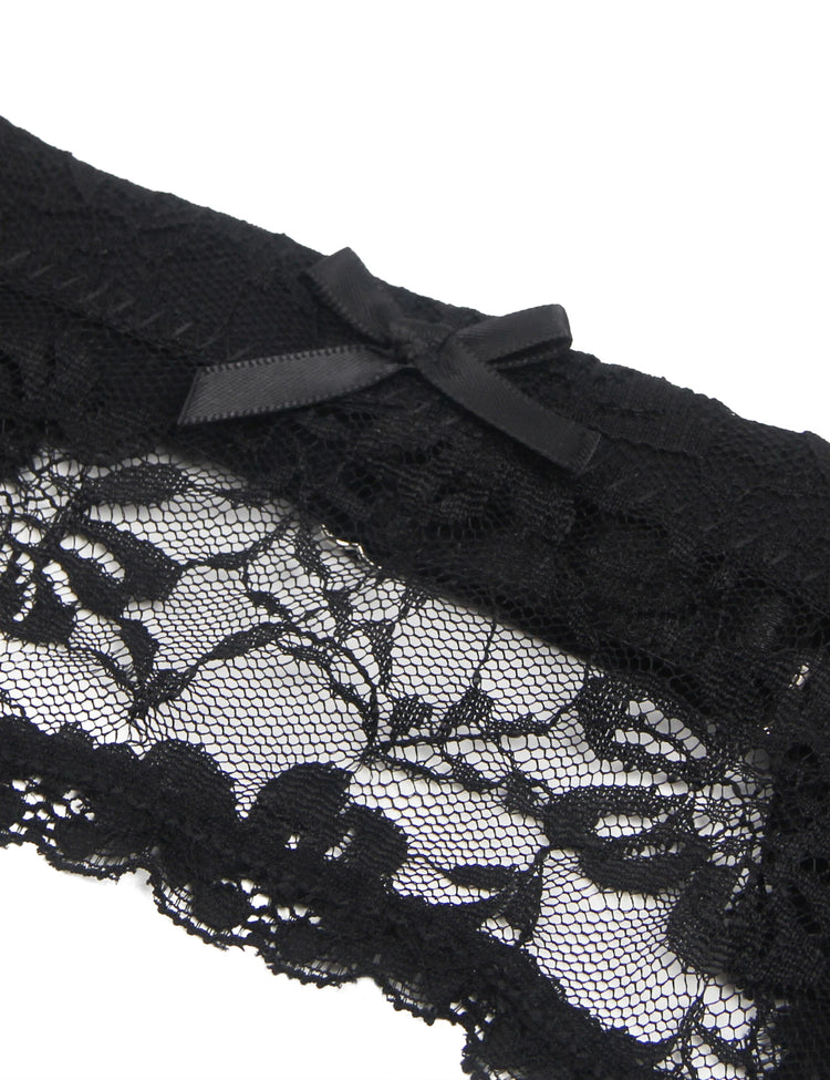 Comeondear Black Stocking Belt High Waist Big Size 5XL Panty Suspenders Lace Elastic Strappy Garter Lingerie Suits Erotic Briefs