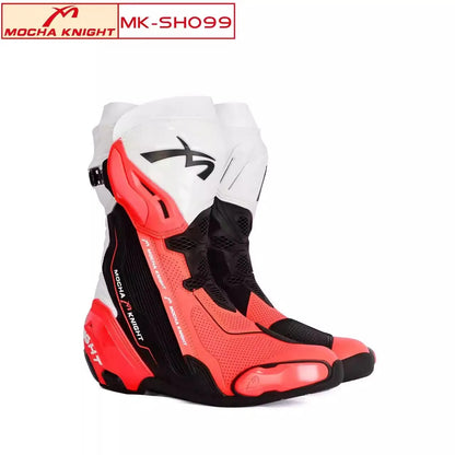 2025 New BENKIA Mocha Motorcycle Long Boots CE Certification BotasTrack Racing Shoe vInternal External Dual Boots TPU Protection