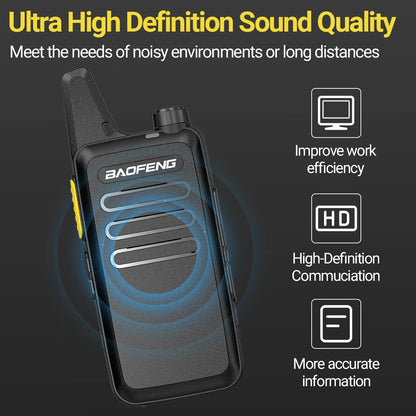 2/4PCS Mini Walkie Talkie Baofeng BF-T20D Portable Two Way Radio Charging USB VOX For BF-C9 BF-888S for Station Hotel Hunting