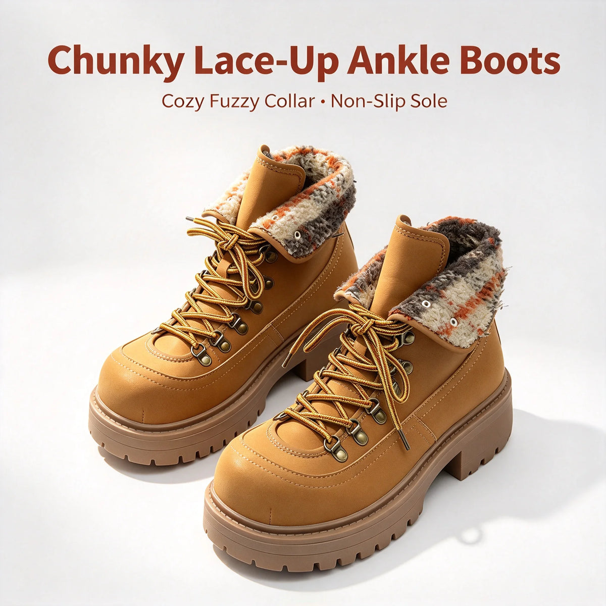 Men High Cut Thick Soled Motorcycle Boots with Trendy Round Toe Straps Comfortable Classic Business Leisure Commuting Men Boots