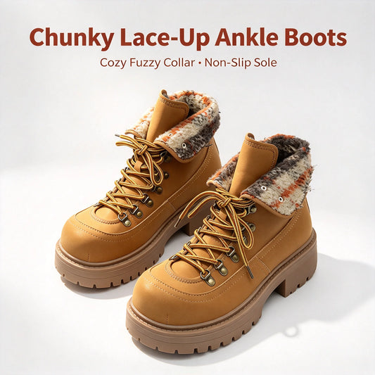 Men High Cut Thick Soled Motorcycle Boots with Trendy Round Toe Straps Comfortable Classic Business Leisure Commuting Men Boots