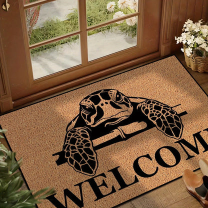 Pet Lover Corgi Doormat, "WELCOME" Cartoon Corgi Print Non-Slip Front Door Mat  Kitchen Mat Door Mat Home Rugs  고양이 러그