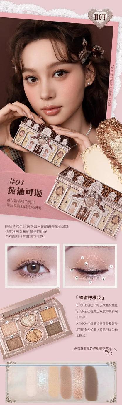 Flowerknows THE SWEETIE BEAR COLLECTION Makeup Gift Set All In Concealer Palette Blush Setting Powder Lip Jelly Gift Box Mirror