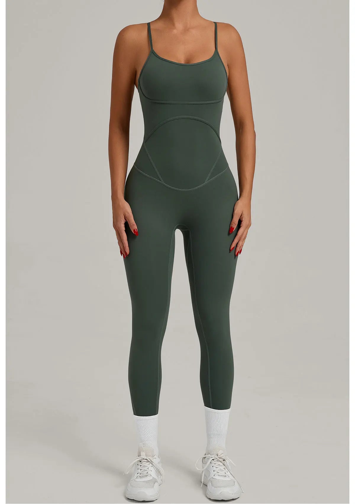 JUREN Fitness Jumpsuit Women Tracksuit Sports Playsuit Running One Piece Yoga Suit Scrunch Backless Set Rompers Gym Clothes