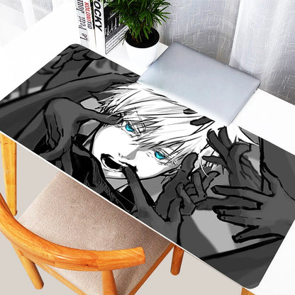 Mouse Pad Laptop Purple Japan Anime Gojo Mousepad XXL Non Slip Keyboard Rug PC J-jujutsu K-kaisen Extended Desk Mat For Boy Gift
