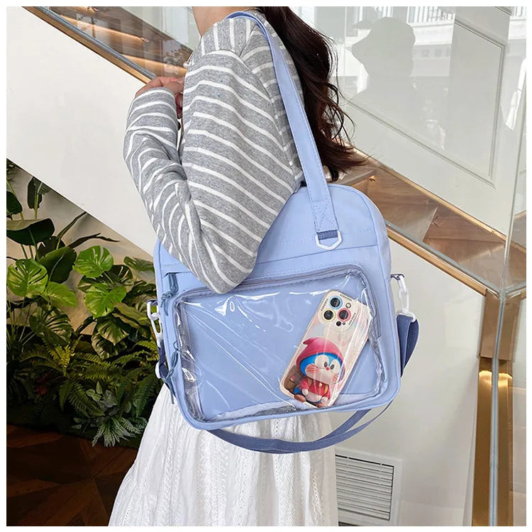 Japanese Style Kawaii Itabag For Dolls Large Handbags New Nylon School Bags For Teenage Girls Tote Shoulder Bag JK Crossbody Bag