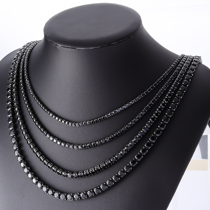Handmade 3/4/5/6mm Lab Diamond Necklace 14K White Gold Party Wedding Necklaces For Women Bridal Tennis Chocker Jewelry Gift