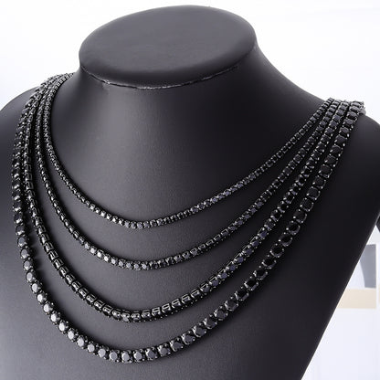 Handmade 3/4/5/6mm Lab Diamond Necklace 14K White Gold Party Wedding Necklaces For Women Bridal Tennis Chocker Jewelry Gift