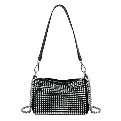 Luxury Bright Rhinestone Shoulder Bag Ins Style Crossbody Bag Fashionable Versatile Handbag Armpit Bags For Women Girls Gift