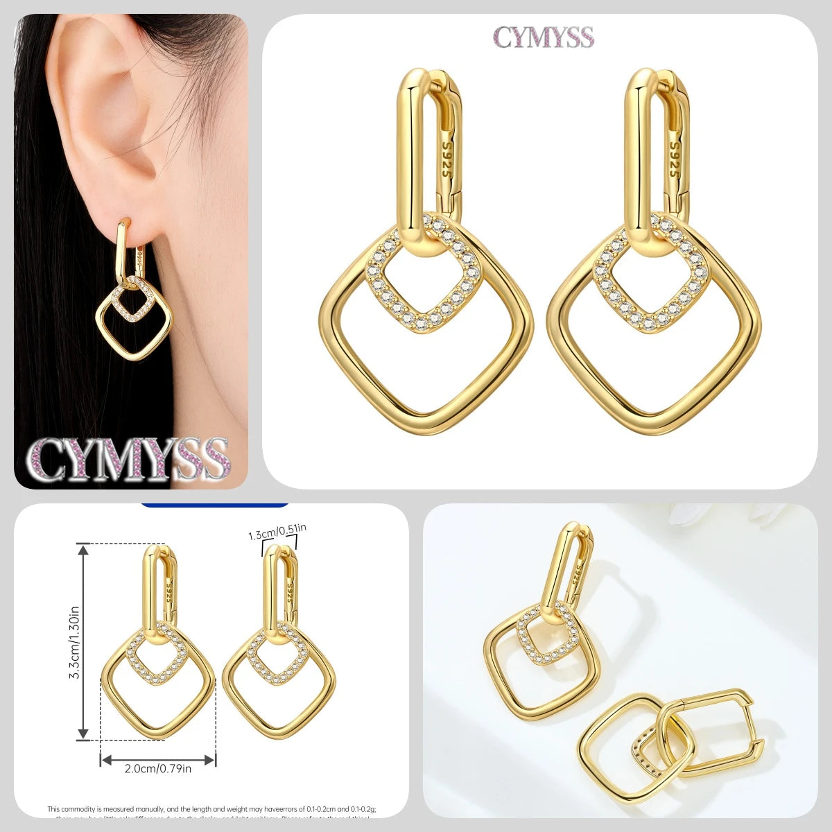 Original 925 Sterling Silver Heart Vintage Luxury Earrings Fashion 18K Gold Hoop Earrings for Women Piercing Jewelry Aretes 2026