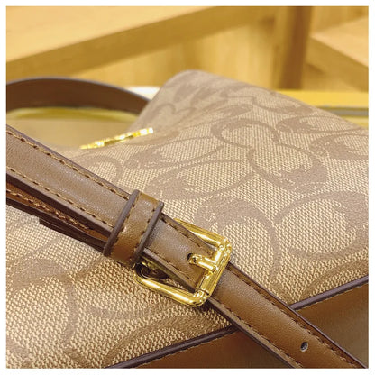 Advanced Women's Bag 2026 New Fashion Luxury Retro Large Capacity Bucket Bag Versatile Single Shoulder Crossbody Bag Trend