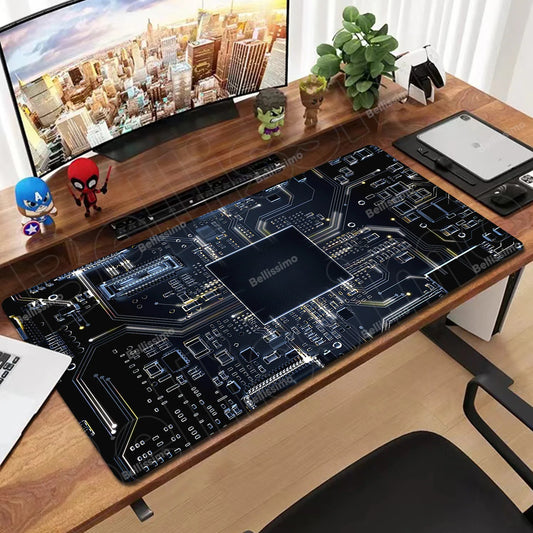 Inside Motherboard Circuit Board Mouse Pad Dropshipping Large Playmat Gaming Customized Mat Gamer Office Mousepad Bulk Desk Mat