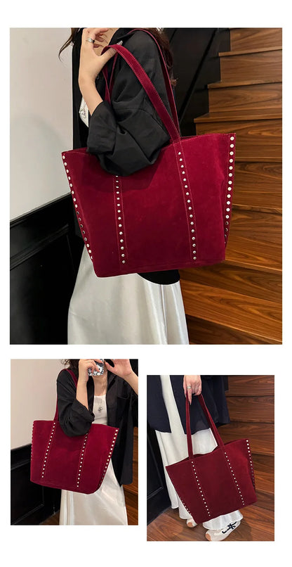 Fashion Microfiber Solid Sewing Shoulder Bags 2025 High Quality Retro Sweet Handbags Brand Sequined Large Capacity Bag for Women