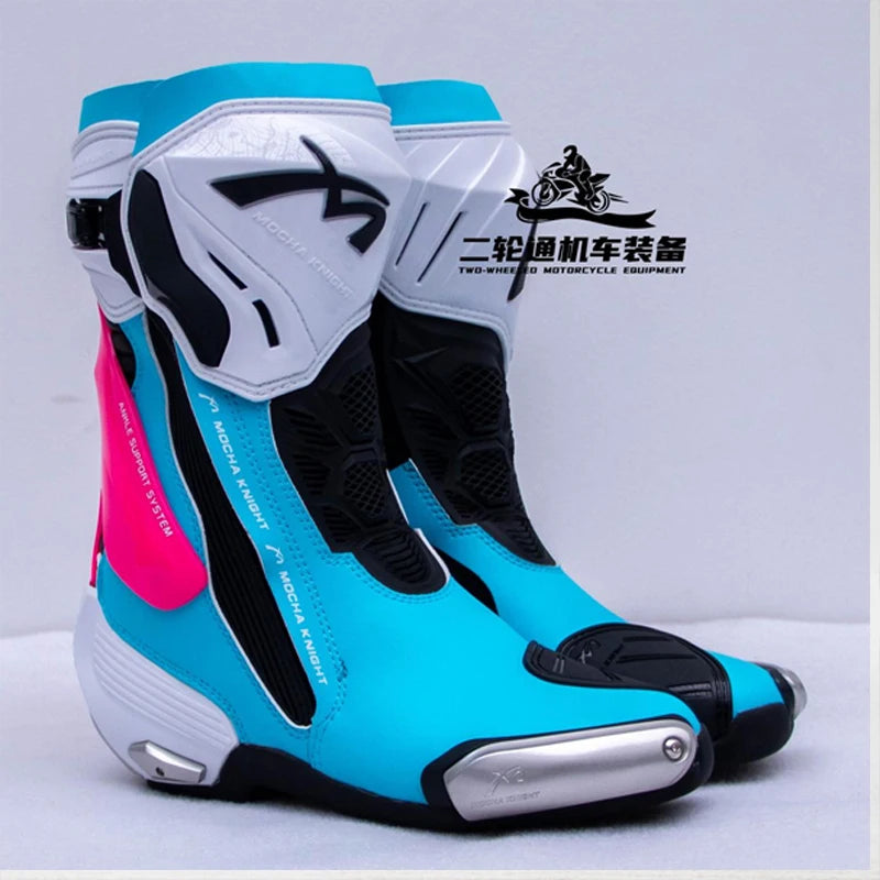MOCHA Off-Road Riding Boots Ankle & Shin Impact Protection Non-Slip Wear-Resistant Sole for Track Enduro Competitive Riding
