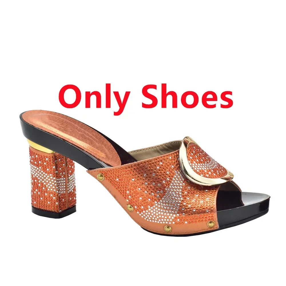 New Shoes and Bag Set African Sets Green Color Italian Shoes with Matching Bag for Women Nigerian Shoes and Bag Set for Wedding