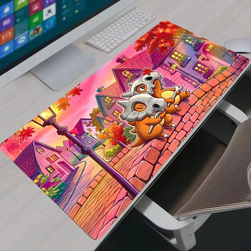 Anime Mouse Pad Cubone Desk Mats Gaming Accessories Large Gamer Computer Office PC Laptop Keyboard Desk Pad Pokemon Mausepad