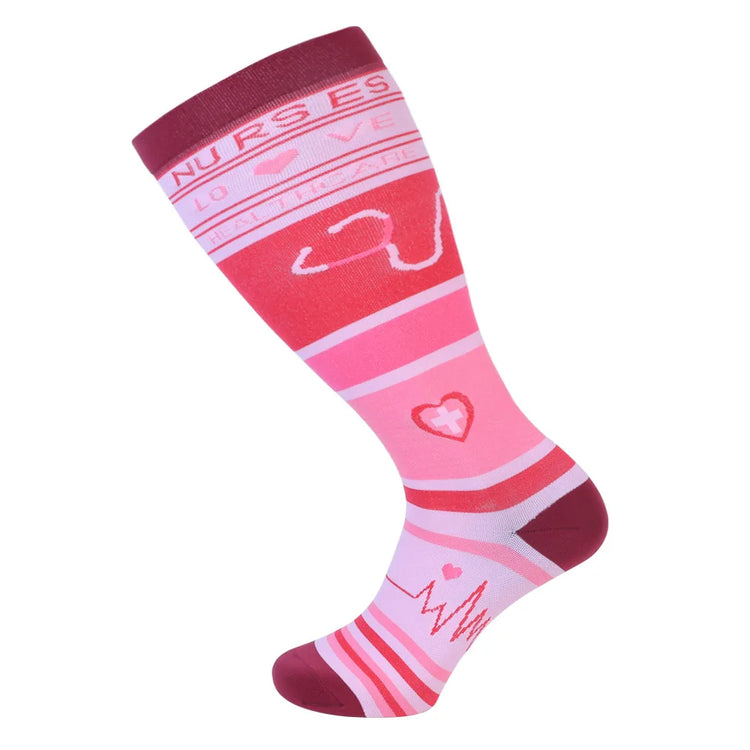 1Pair Plus Size 2XL-7XL New Compression Socks Unisex Wide Calf Knee High Compression Stockings Support for Circulation Nurses