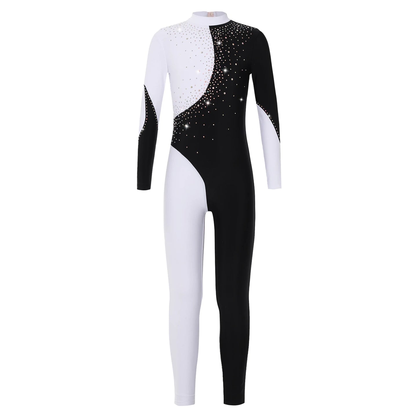 Kids Girls Long Sleeve Gymnastics Leotard Bodysuit Teens Gymnastics Jumpsuit for Girl Children Ballet Dance Costume Dancewear