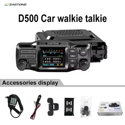ZASTONE D500 25W High Power Mini Mobile Radio VHF UHF Dual Band DTMF Detachable Panel Transceiver