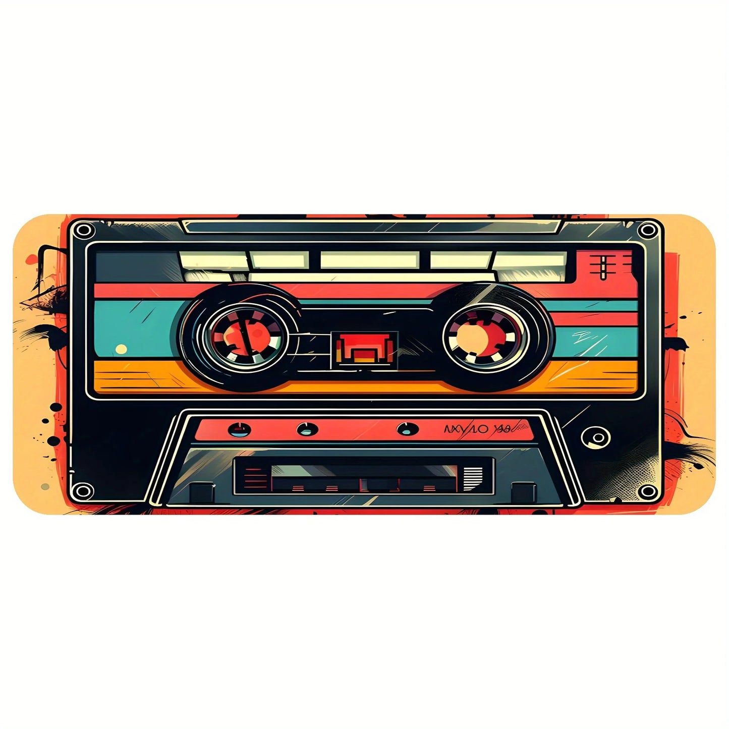 Music Cassette Tape Design Mouse Pad Desk mat High quality material gaming mat Natural rubber base suitable for office and game
