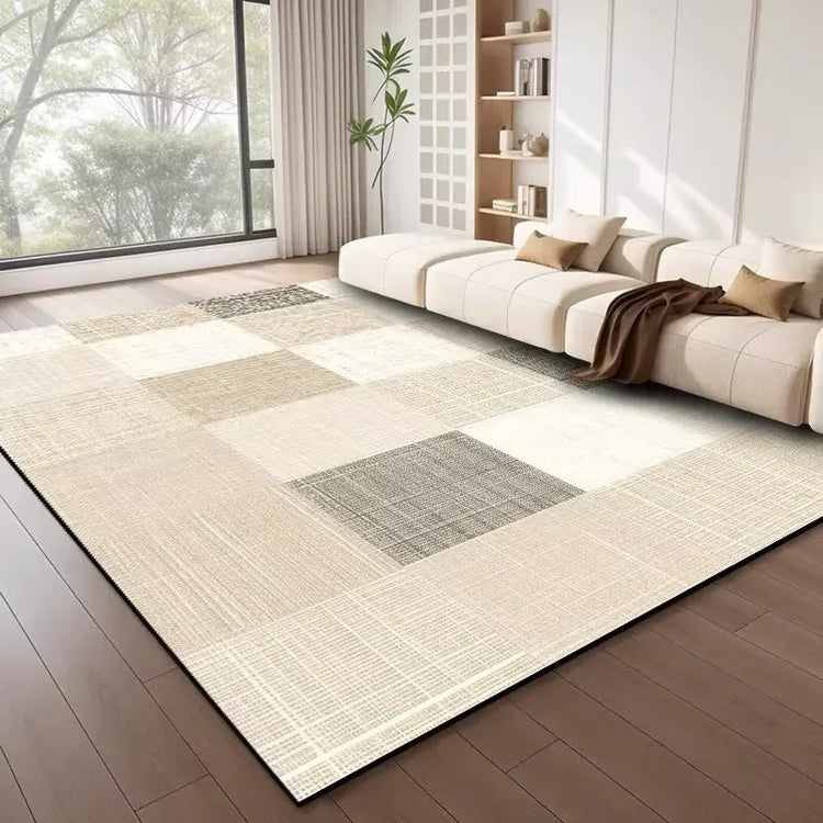Nordic Style Geometric Large Rugs for Living Room Modern Decoration Home Carpet Light Luxury Bedroom Rug  Washable Mat