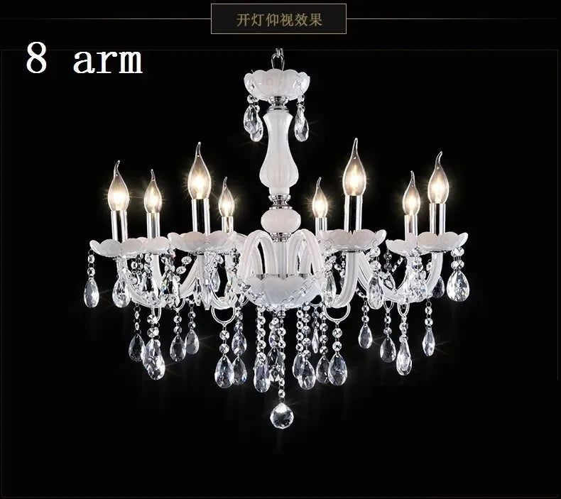 Vintage Elegant Ceiling Lamps Crystal Lustre Chandelier Living Room Dining Table Light Led Hanging Chandelier Home Appliance