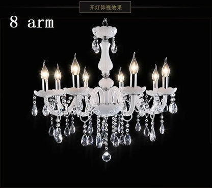 Vintage Elegant Ceiling Lamps Crystal Lustre Chandelier Living Room Dining Table Light Led Hanging Chandelier Home Appliance