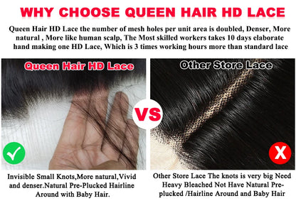Real Invisible HD Lace Wigs Raw Human Hair FULL Frontal Wig Body Wave 13x6 13x4 5x5 6x6 7x7 Closure Pre Plucked Wigs Queen Hair