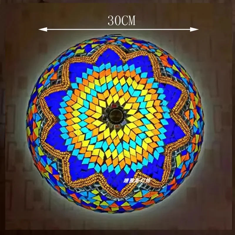 Stained Glass Ceiling Lamps Led Lights for Living Room Bedroom Chandelier Kitchen Lighting Fixture Tiffany Home Luminaria Decor