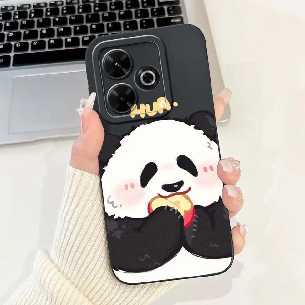 Casing For Redmi 13 Case 13 5G Cute Cat Fashion Luxury Flowers Silicone Shockproof Back Cover For Redmi 13 5G Phone Case Bumper