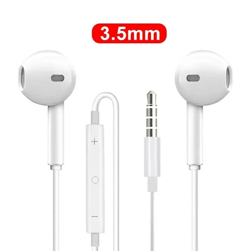 Original Headphones For Apple iPhone 16 15 14 13 11 12 Pro Max Plus In-ear Lightning USB C Wired Bluetooth Earphones Accessories