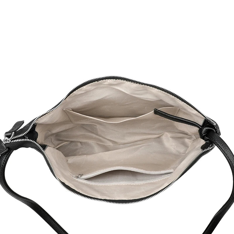 100% Genuine Leather Shoulder Crossbody Bag For Women Sac 2025 High Quality Cow Leather Ladies Handbag Luxury Female Tote Bags