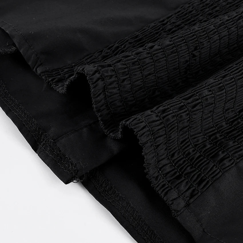 Linad Vintage Lace Square Collar Tank Top For Woman 2026 Street Chic Black Single Breasted Camisole Fashion Cotton Tops Spring