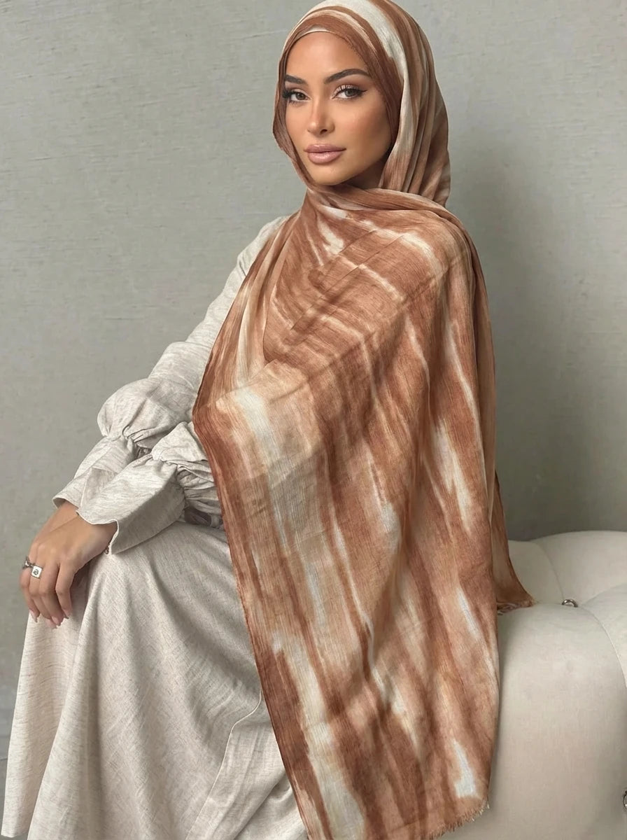 Women Big Size Plain Solid Cotton Rayon Crease Hijab Scarf Lady High Quality Wraps and Shawls Musulman Headband Islamic Turban