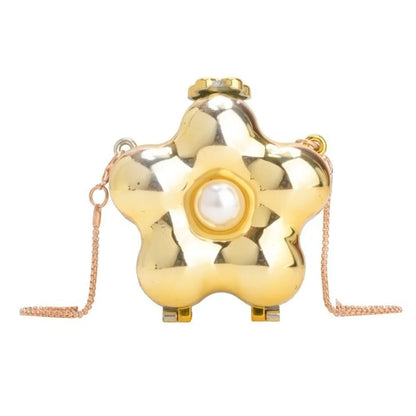 Acrylic Luxury Evening Bags Flower Shaped Single Shoulder Banquet Chain Bag Sparkling Handbag Mini Lipstick Bag Wedding Clutch
