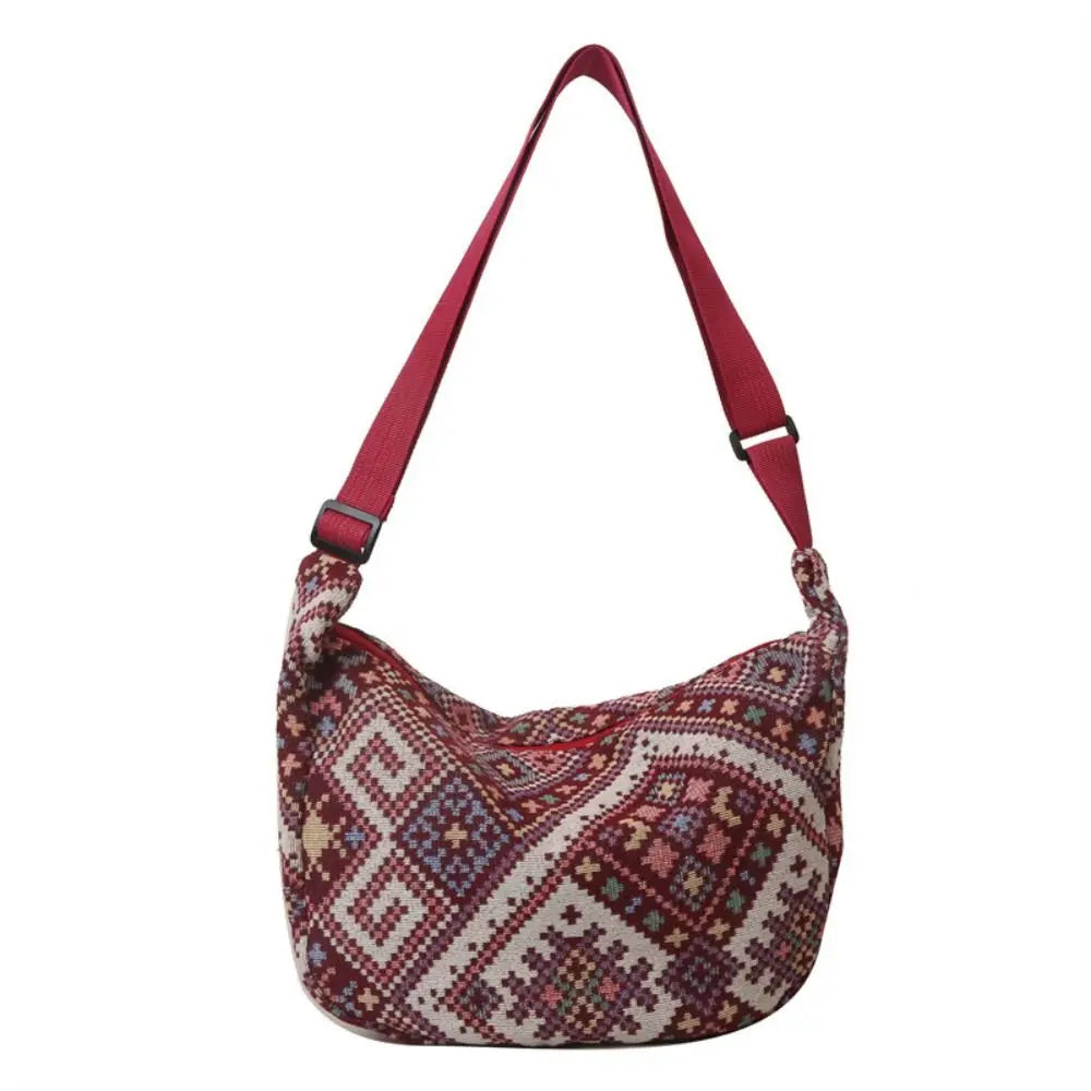 Canvas Shoulder Bags Fashion Large-capacity National Style Underarm Bags Messenger Bag Women Female