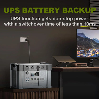 ALLPOWERS S2000 PRO Power station 2400W（Peak 4000W）Solar Generator 1451WH Power Supply with UPS for Camping Home Use Emergency
